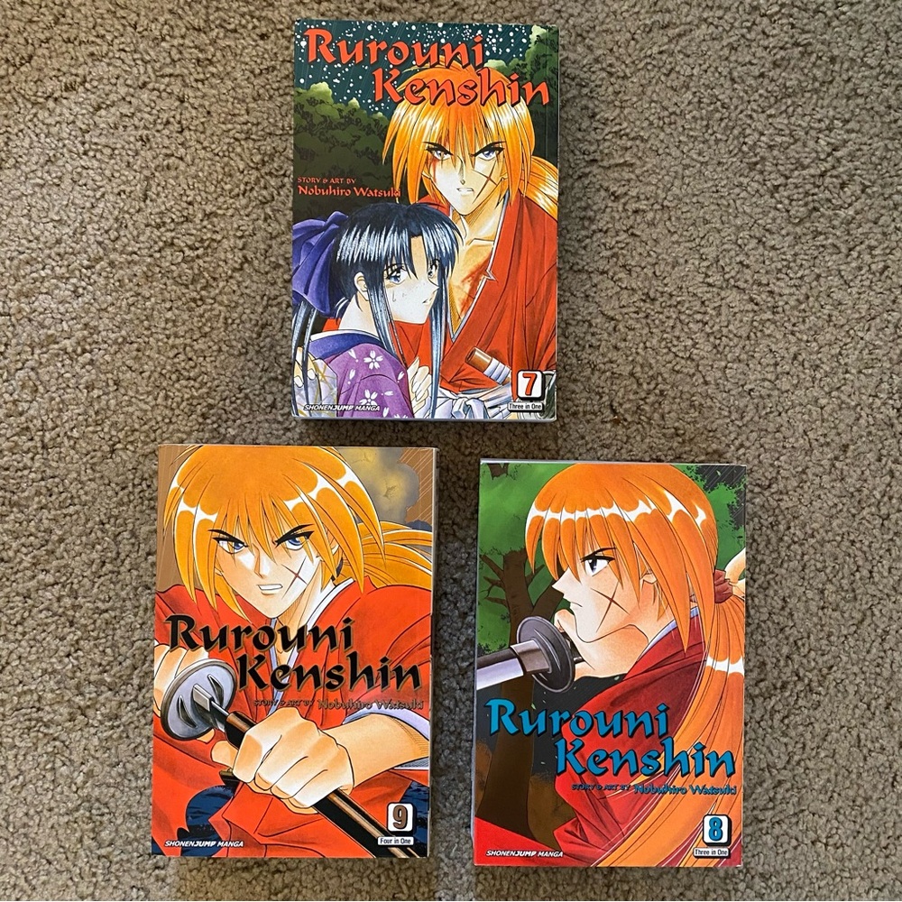 Rurouni Kenshin Manga Volumes 7, 8, 9